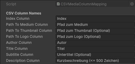 Column Mapping Inspector View