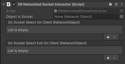 XR Networked Socket Interactor Inspector View